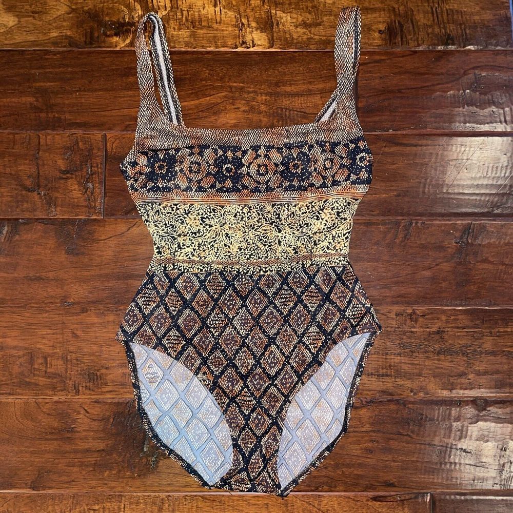 Vintage 90's Oscar de la Renta Swimwear One-piece Swimsuit Sparkly Retro Size 10